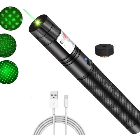 レーザーポインター USB充電式 緑レーザー 長距離 カラス避け ズーム調節 強力 12時間連続照射 指示棒 会議 天体観測 夜釣り 登山 –  Yolerhome